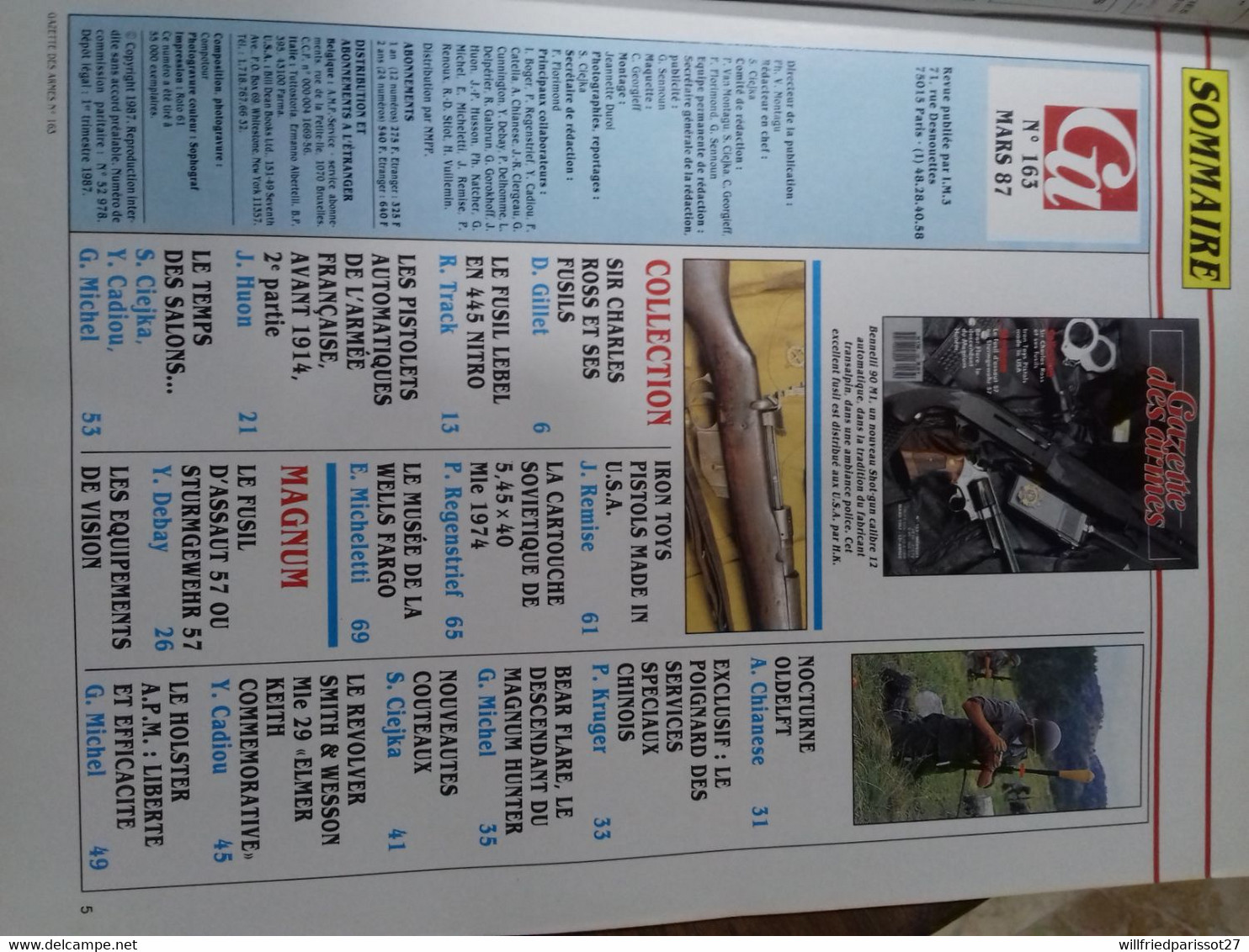 2/ Gazette Des Armes N°  163 Voir Sommaire En Photo - Waffen