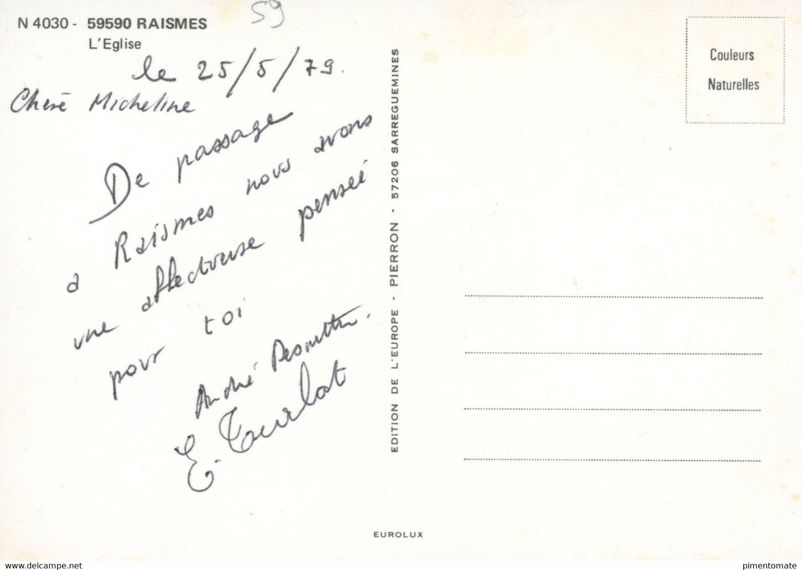 RAISMES L'EGLISE BLASON 1979 - Raismes