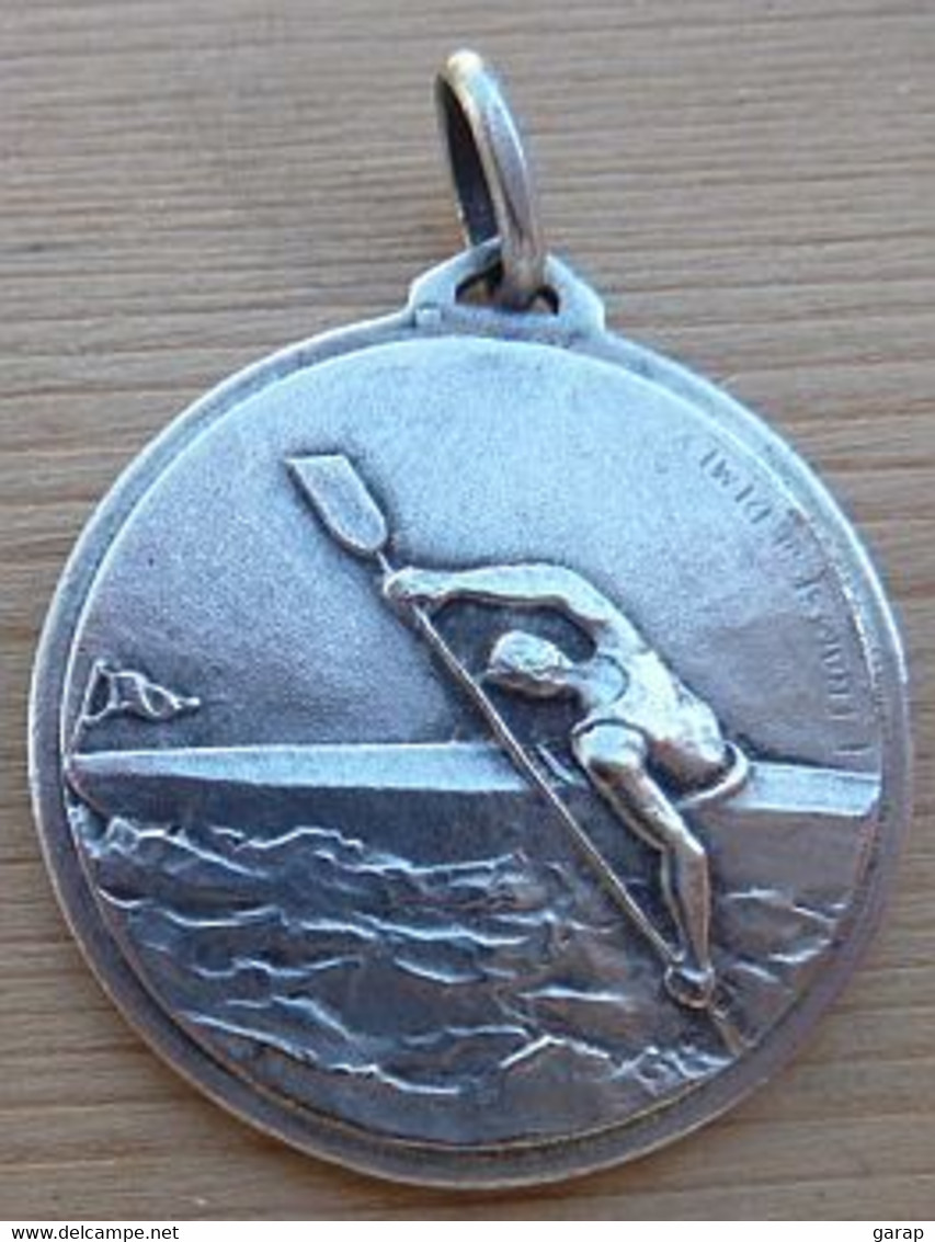 Meds-001 Médaille En Ag (poinçon) SportKayack Signée Fraisse Demey - Rowing