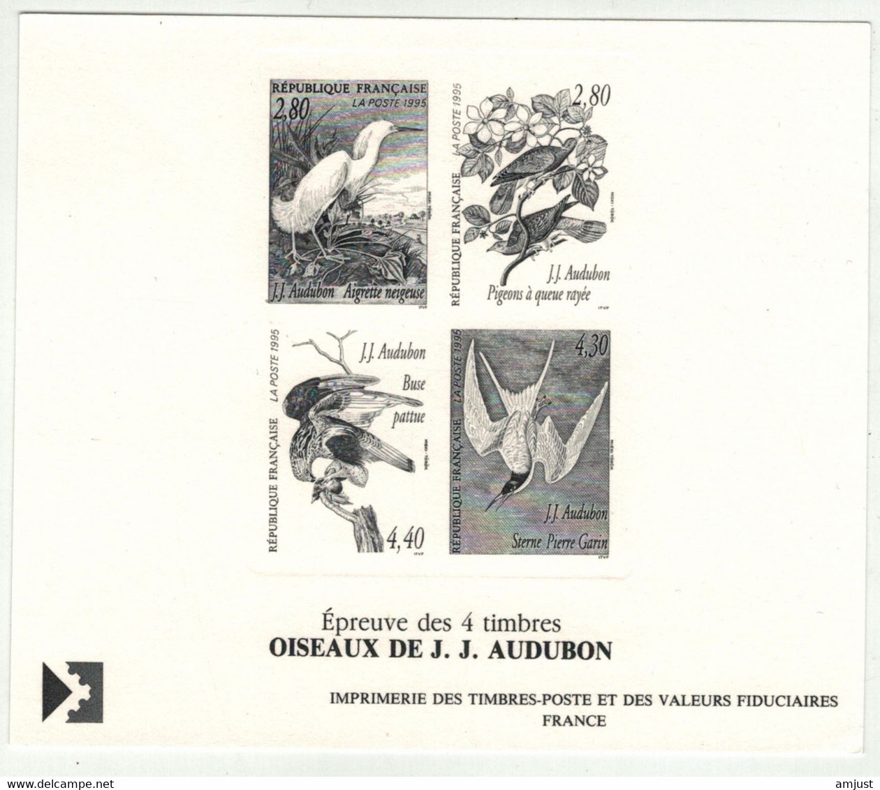 France // Epreuve De Luxe // Epreuve En Noir Y&T No. 2929-2932 Neuf Sans Charnière 1995 - Prove Di Lusso