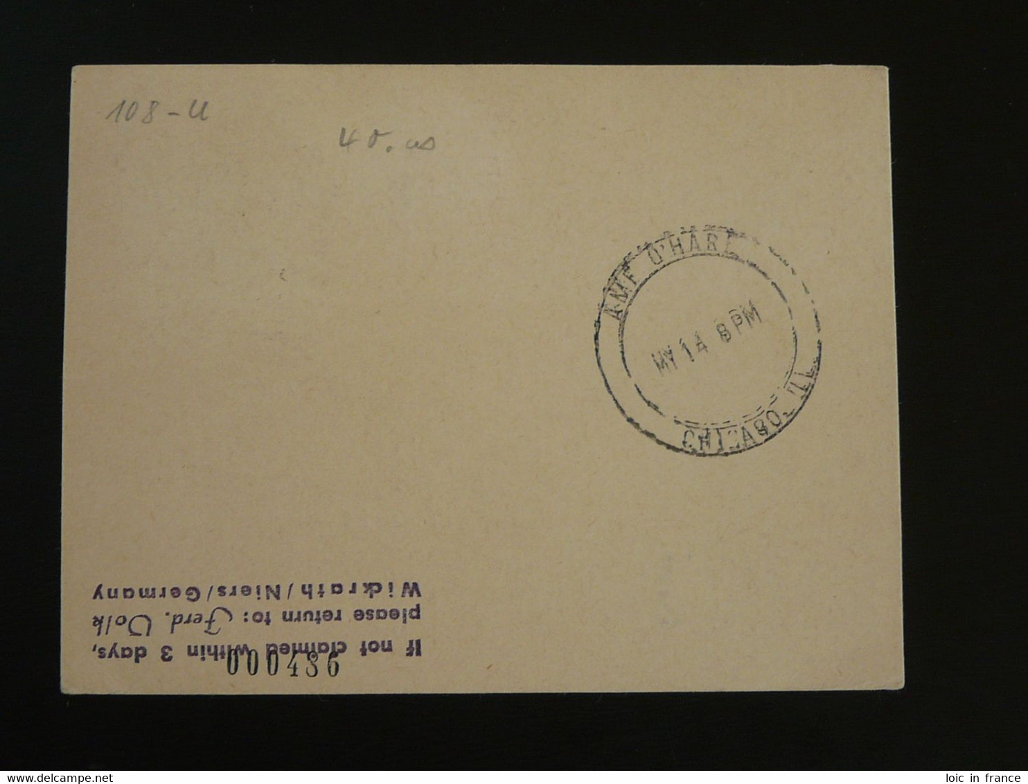 Lettre Premier Vol First Flight Cover Lufthansa 1960 Hungary To Chicago Via Frankfurt 92857 - Lettres & Documents