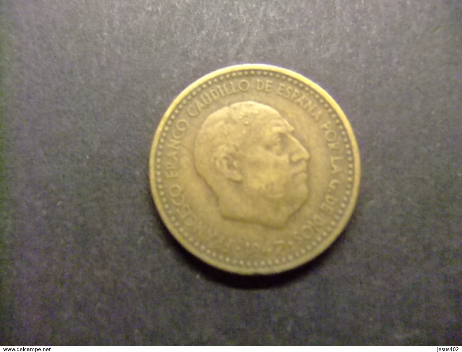 ESPAÑA ESPAGNE SPAIN / PESETA FRANCO 1947 ESTRELLA 1949 - 1 Peseta