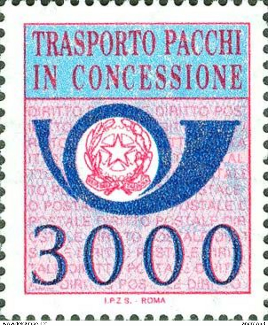 ITALIA - 1984 - 3000 Trasporto Pacchi In Concessione - Nuovo - Colis-concession