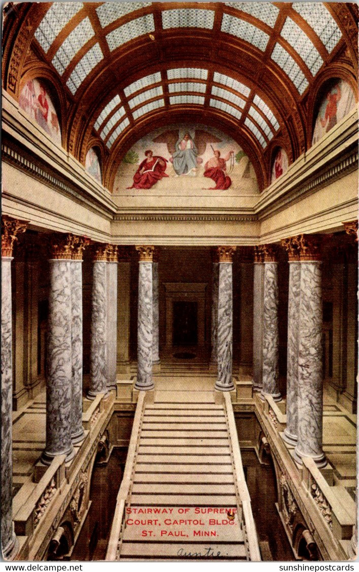 Minnesota St Paul State Capitol Stairway Of Supreme Court - St Paul