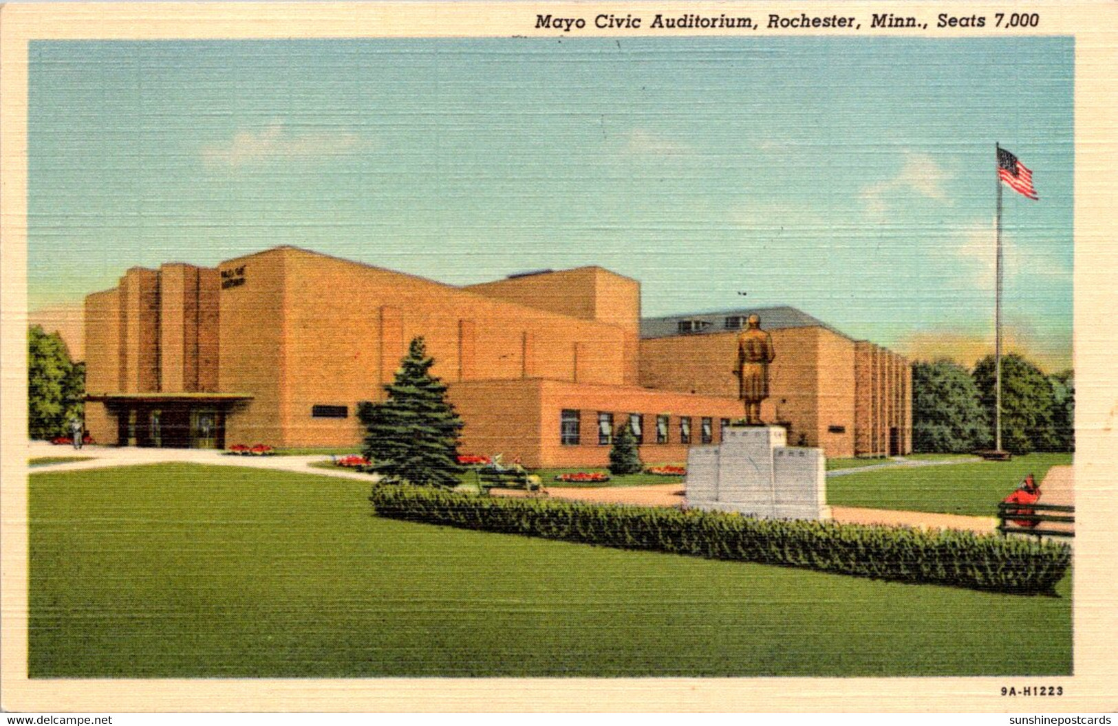 Minnesota Rochester Mayo Civic Auditorium Curteich - Rochester