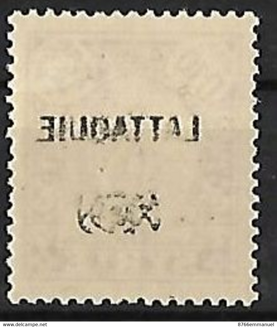 LATTAQUIE N°20 N*  Variété Surcharge Recto-verso - Unused Stamps