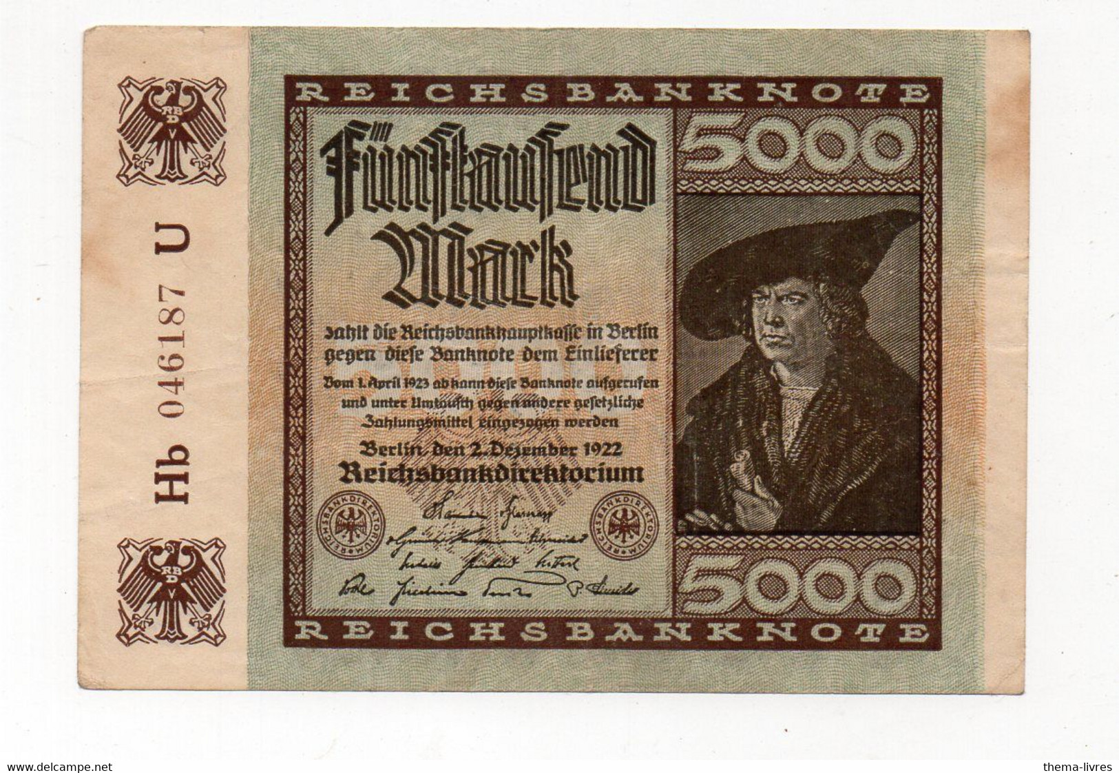 (Allemagne) Billet De 5000 Marks 1922   (PPP33362) - 5000 Mark