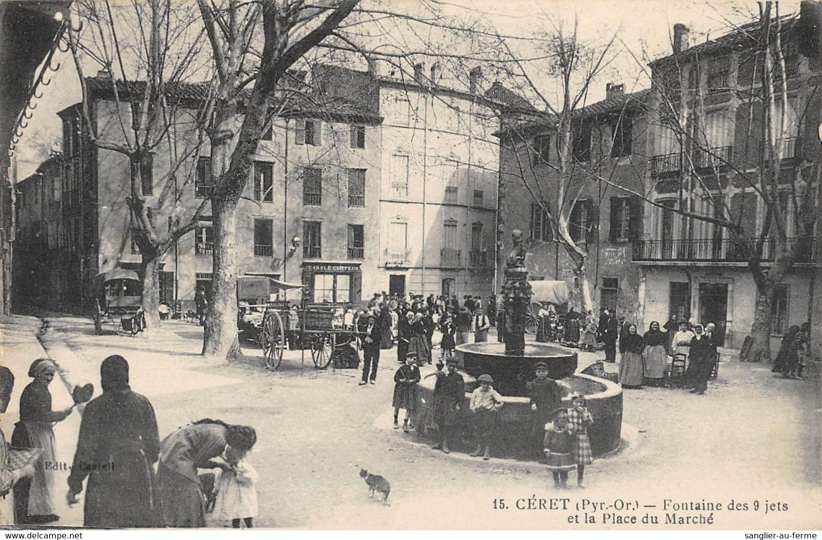 CPA 66 CERET FONTAINE DES 9 JETS - Ceret