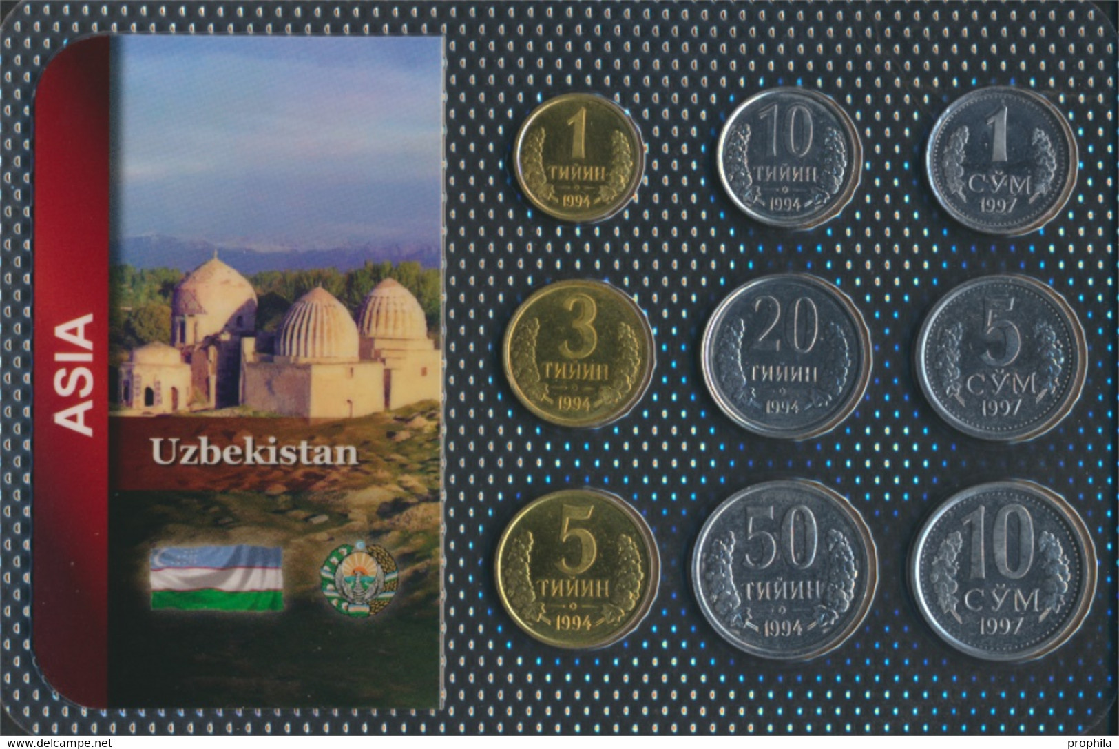 Usbekistan Stgl./unzirkuliert Kursmünzen Stgl./unzirkuliert Ab 1994 1 Tiyin Bis 10 Som (9664418 - Usbekistan