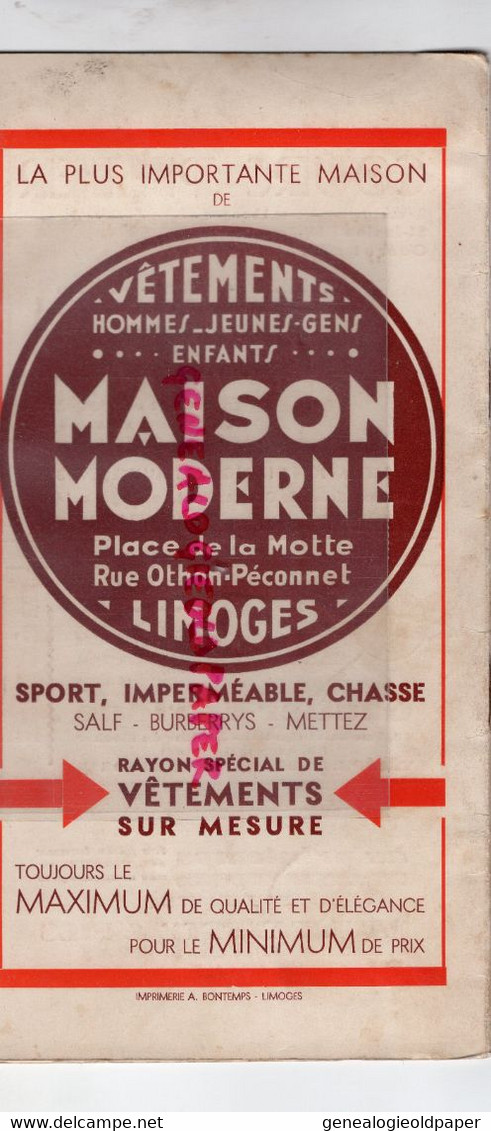 87- LIMOGES- CONSERVATOIRE MUSIQUE-1938-1939-PLACE EVECHE-MARIA CID-PEDRO VALLRIBERA-SALLE BERLIOZ-LAGUENY-A.DONY-COIFFE - Programas