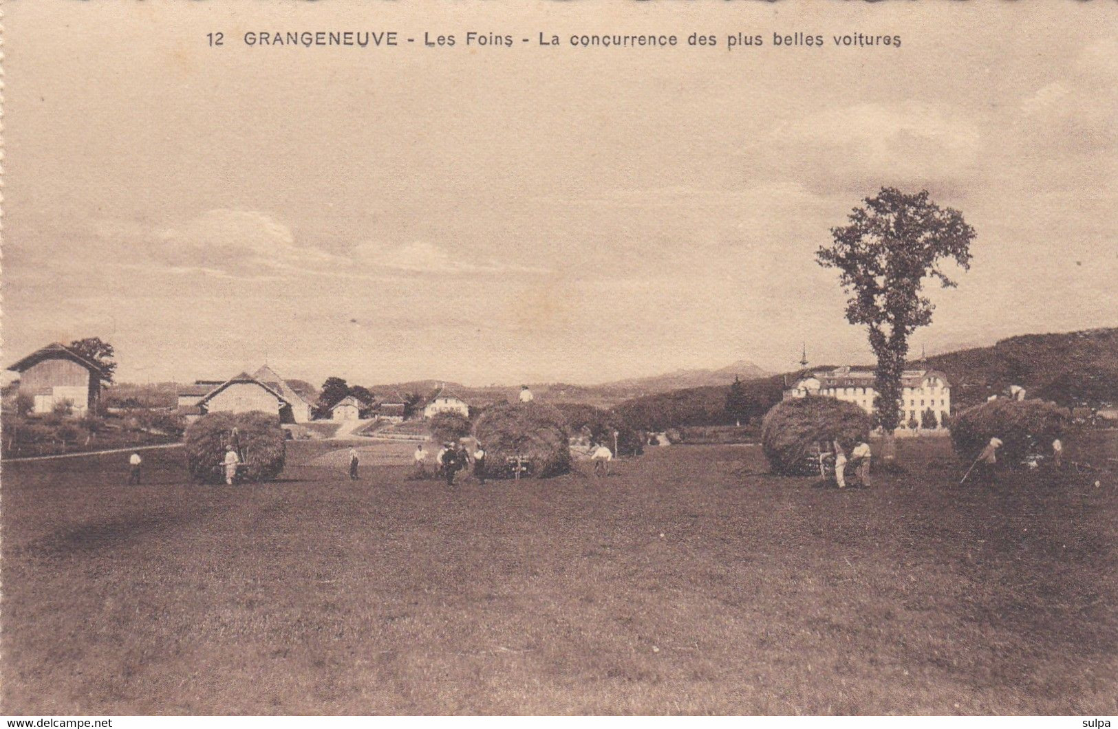 Posieux, Grangeneuve. Ecole D'agriculture. Les Foins - La Concurrence Des Plus Belles Voitures - Posieux