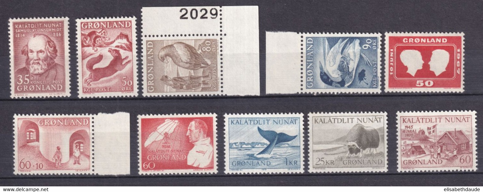 GROENLAND - ANNEES COMPLETES 1964 à 1970 - YVERT N°55/64 ** MNH - COTE = 32 EUR - - Annate Complete