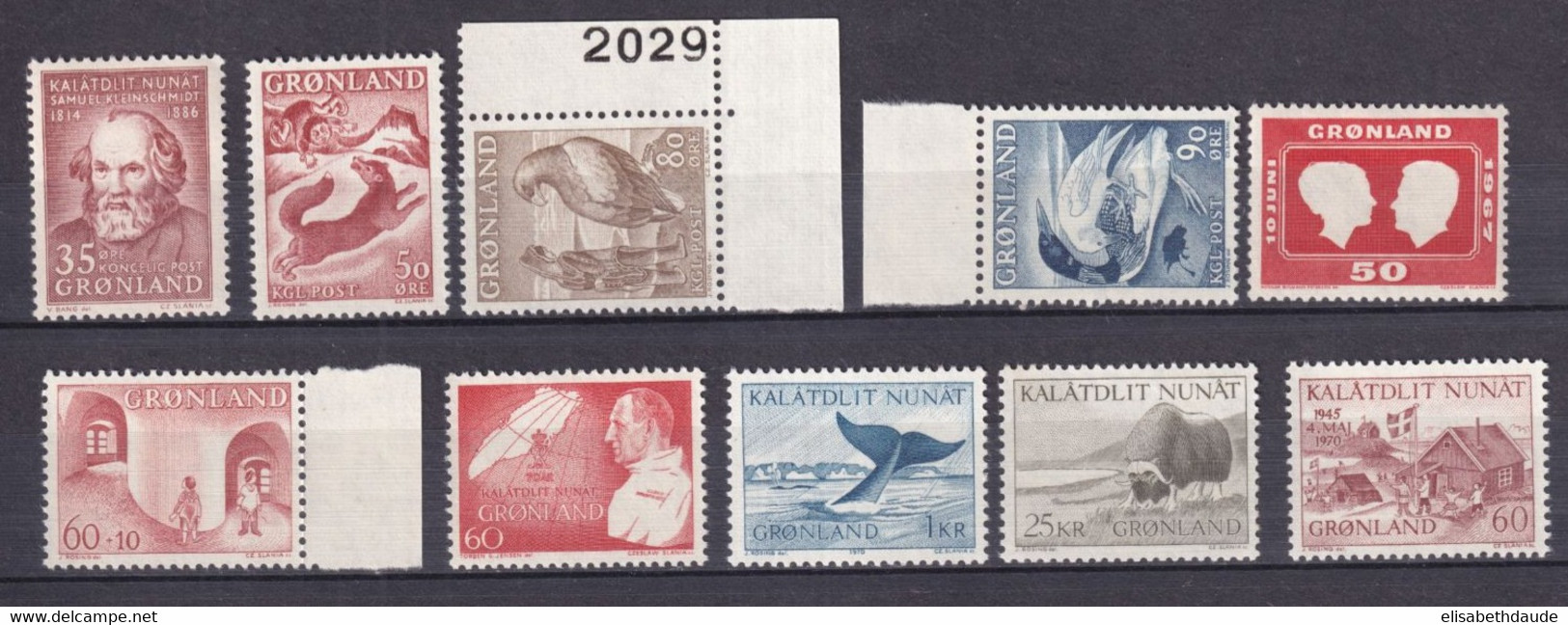 GROENLAND - ANNEES COMPLETES 1964 à 1970 - YVERT N°55/64 ** MNH - COTE = 32 EUR - - Années Complètes