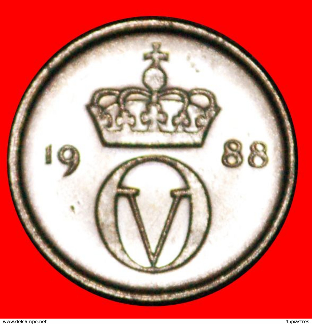 * LARGE MONOGRAM Becomes Smaller: NORWAY ★ 10 ORE 1988! MINT LUSTRE! LOW START ★ NO RESERVE! - Noruega