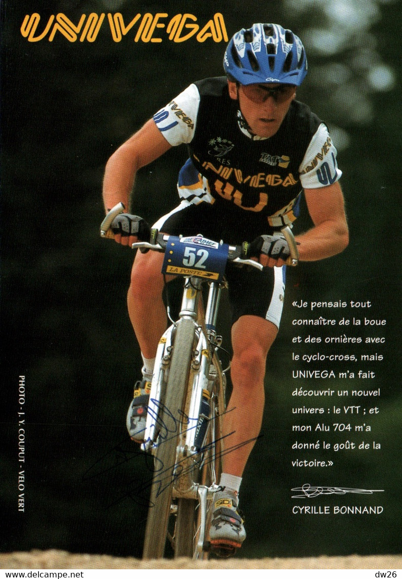 Cyclisme - Cyrille Bonnand, Champion Cycliste En Cyclo-cross Et VTT - Equipe Univega - Carte Dédicacée - Ciclismo