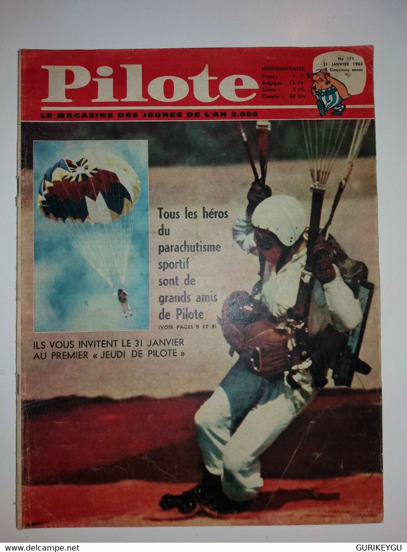 PILOTE N° 171 UDERZO GOSCINNY BOB MORANE 31-1-1963 MARCEL AMONT Jeu Barbe Rouge - Bob Morane