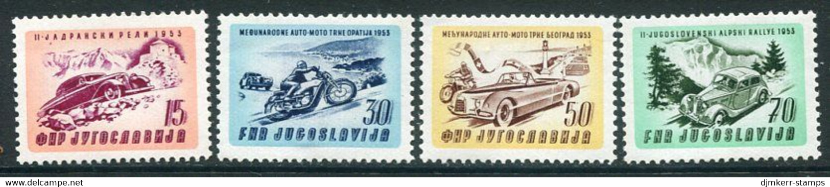 YUGOSLAVIA 1953 Adriatic Rally MNH / **.  Michel 724-27 - Nuevos