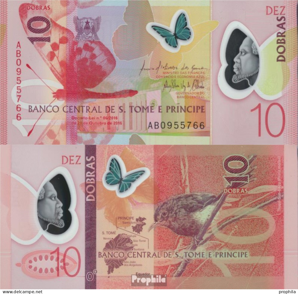 Sao Tome E Principe Pick-Nr: 71 Bankfrisch 2016 10 Dobras - Sao Tome En Principe