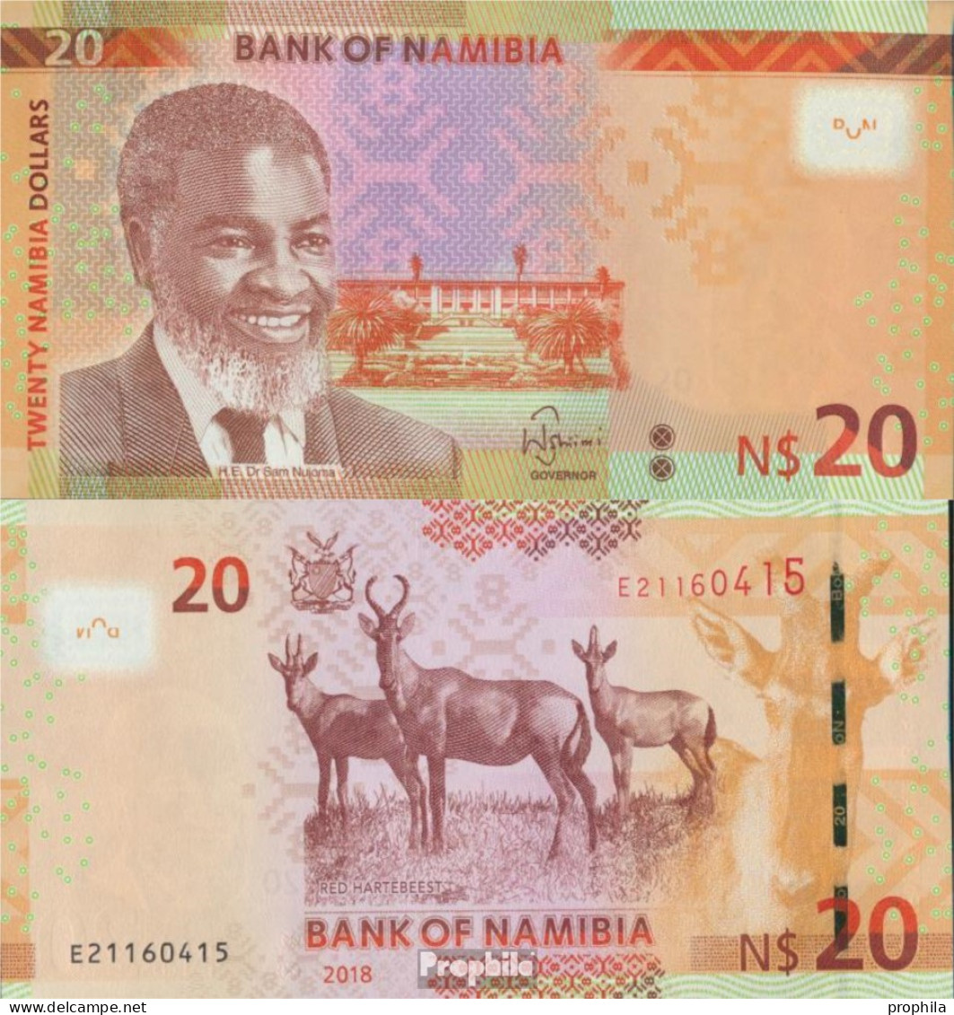 Namibia - Südwestafrika Pick-Nr: 17 (2018) Bankfrisch 2018 20 Namibia Dollars - Namibie