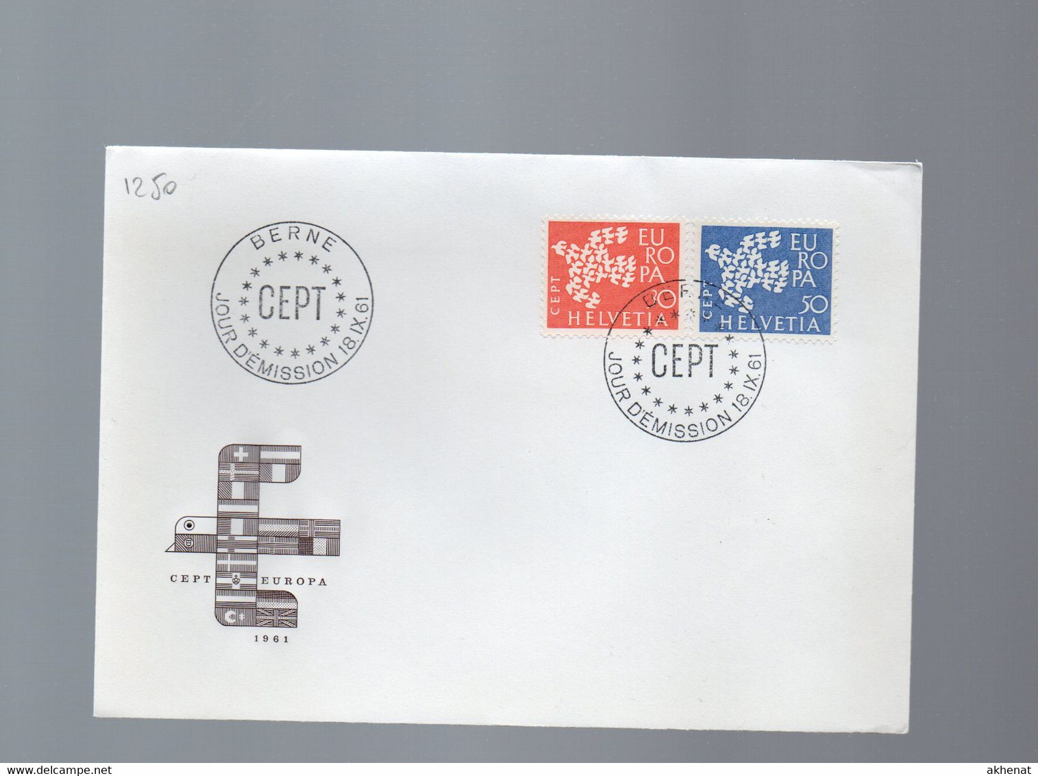 5CRT1250 - SVIZZERA 1961 , La Serie Su FDC - 1961