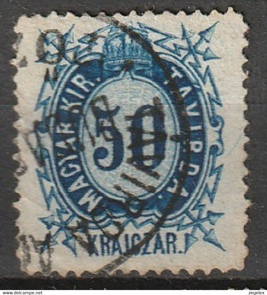 Hongary 1874 - Telegraphenmarken - Telegraph Mi 16 Canceled - Telegraphenmarken