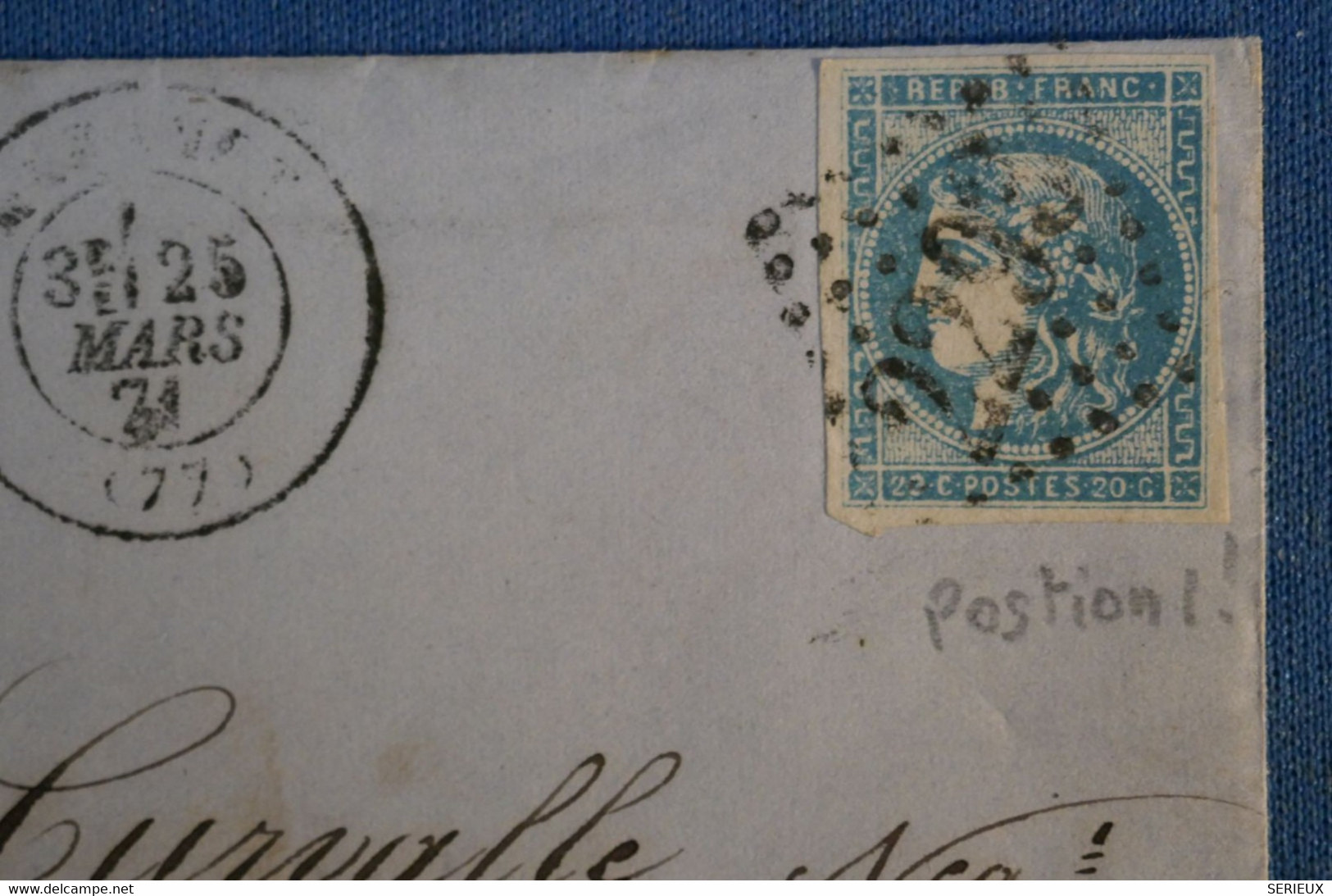 H24 FRANCE BELLE LETTRE 1871 ROCHEFORT POUR LE TARN BRASSAC + BORDEAUX N 45C + AFFRANCHISSEMENT PLAISANT - 1870 Emisión De Bordeaux