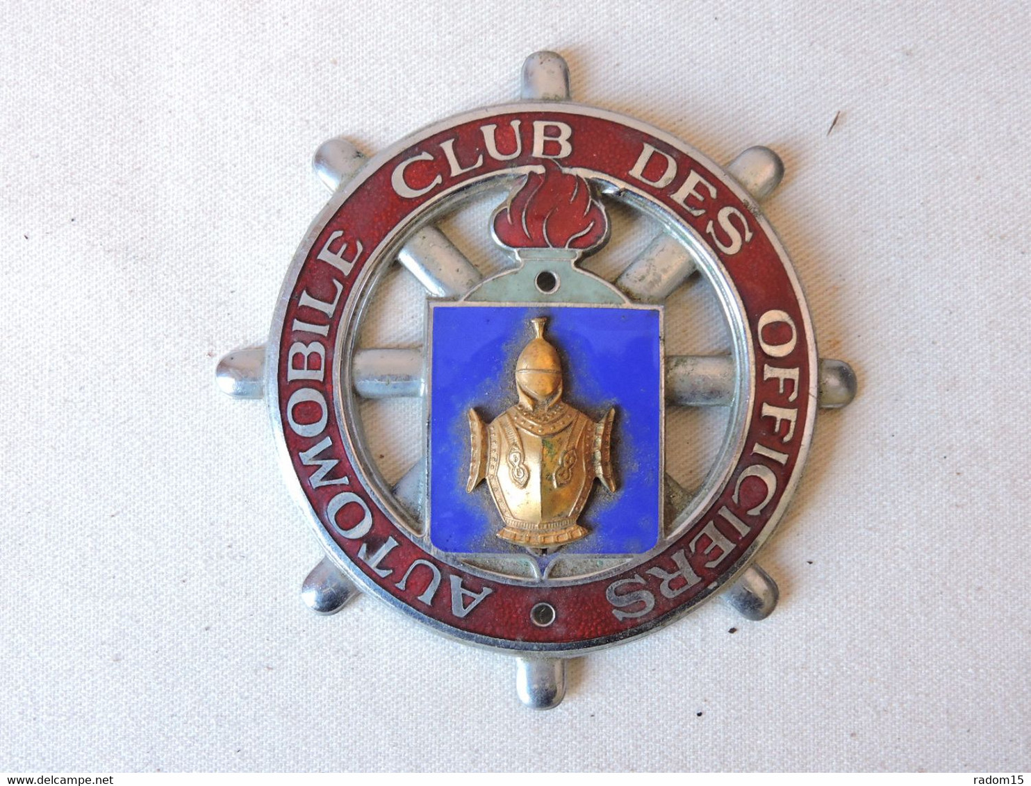 Plaque De Calandre De L'Automobile Club Des Officiers Du Génie - Other & Unclassified