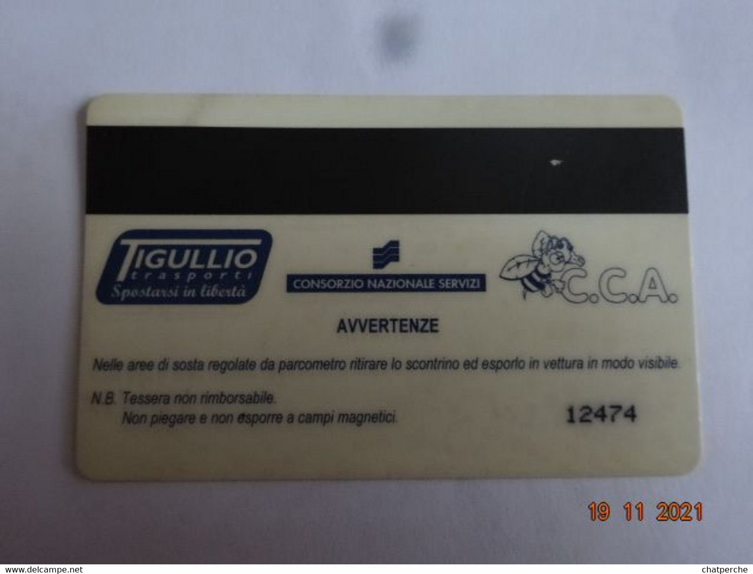 ITALIE ITALIA CARTE STATIONNEMENT BANDE MAGNÉTIQUE PARKIBG CARD RAPALLO - [4] Sammlungen