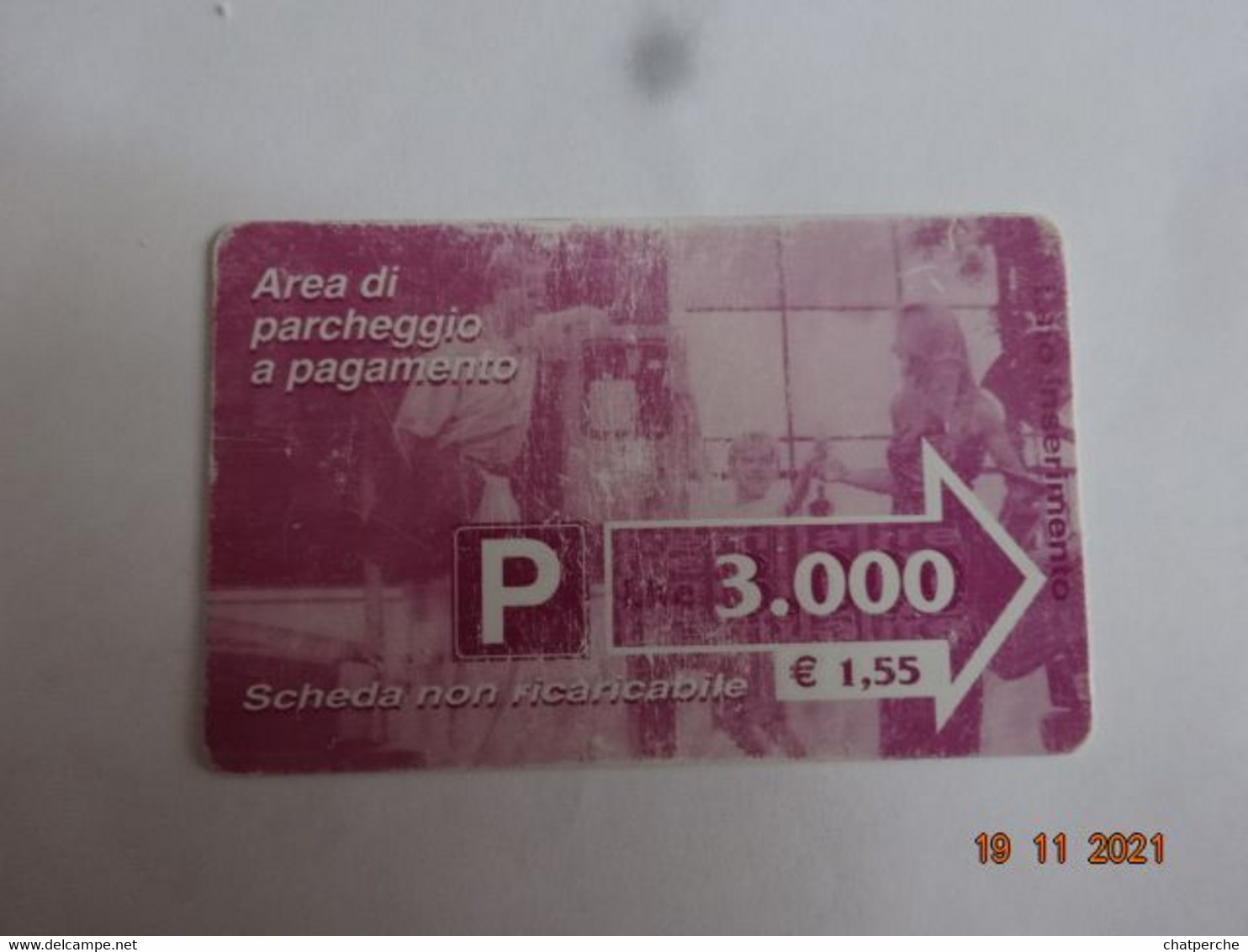 ITALIE ITALIA CARTE STATIONNEMENT BANDE MAGNÉTIQUE PARKIBG CARD 3.000 - Collezioni