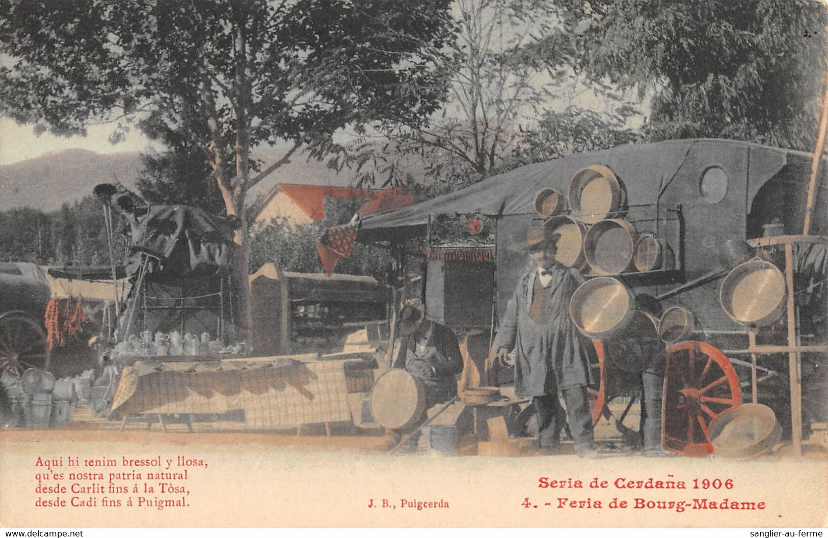 CPA 66 SERIA DE CERDANA 1906 FERIA DE BOURG MADAME RETAMEURS AMBULANTS - Other & Unclassified