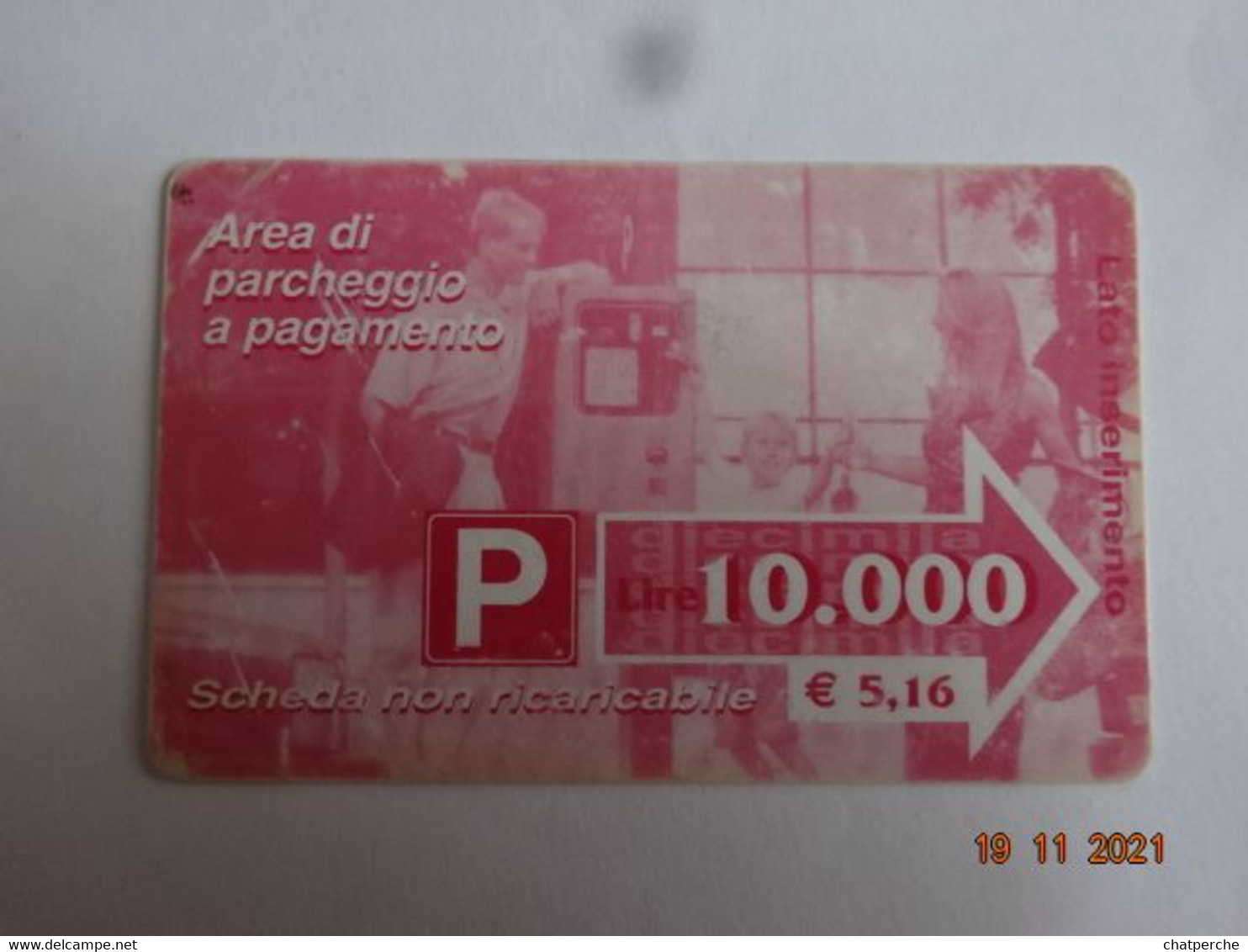 ITALIE ITALIA CARTE STATIONNEMENT BANDE MAGNÉTIQUE PARKIBG CARD 10.000 LIRES - Collections