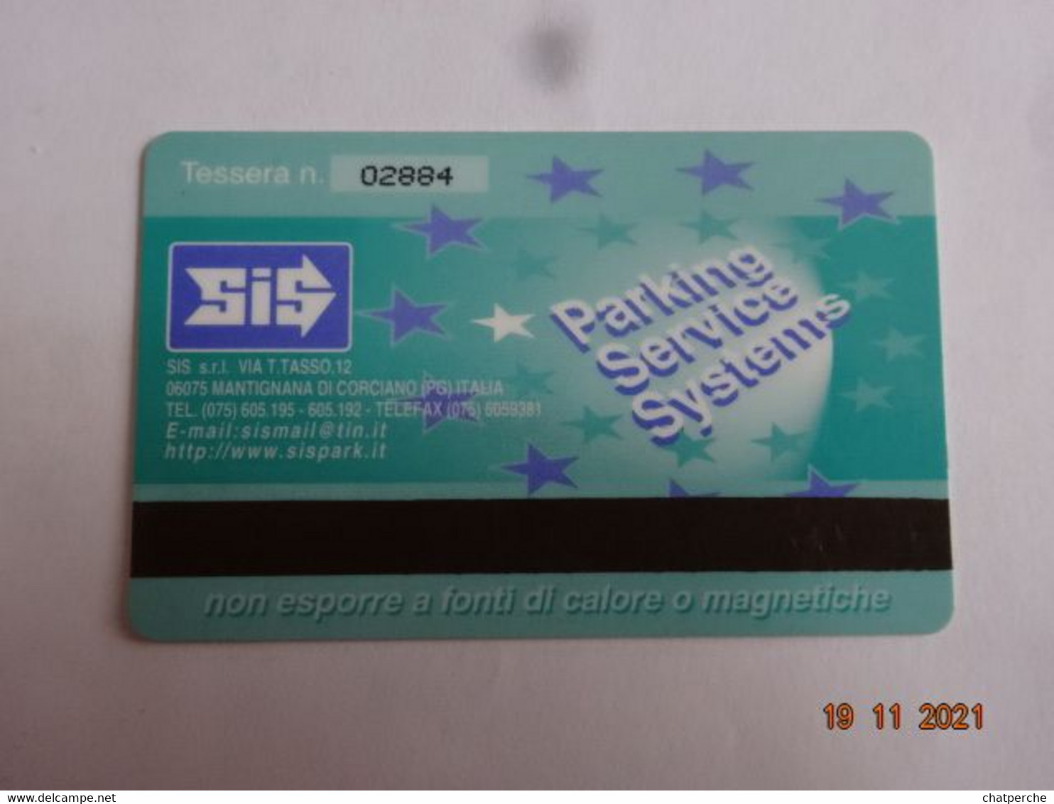 ITALIE ITALIA CARTE STATIONNEMENT BANDE MAGNÉTIQUE PARKIBG CARD 15.00€ - [4] Collections