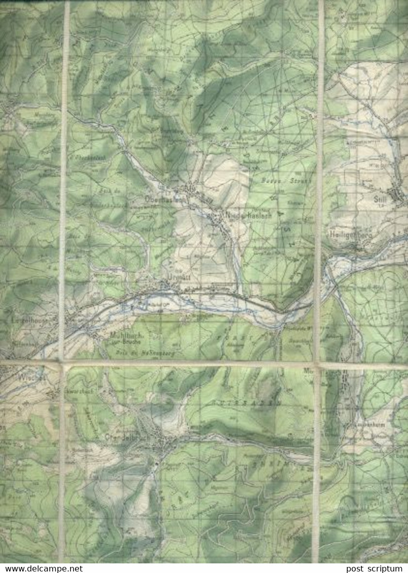 Vieux Papiers - Carte Topographique - Molsheim Sélestat Et Environs - Cartes Topographiques