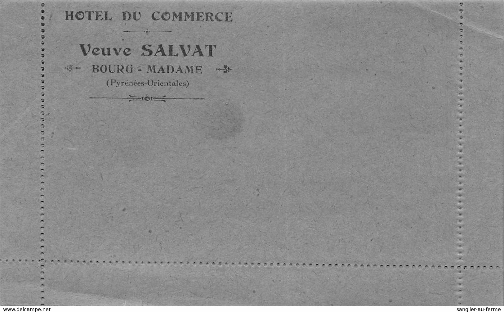 CPA 66 BOURG MADAME DEPLIANT DOUBLE DE L'HOTEL DU COMMERCE VEUVE SALVAT (format Cpa) - Other & Unclassified
