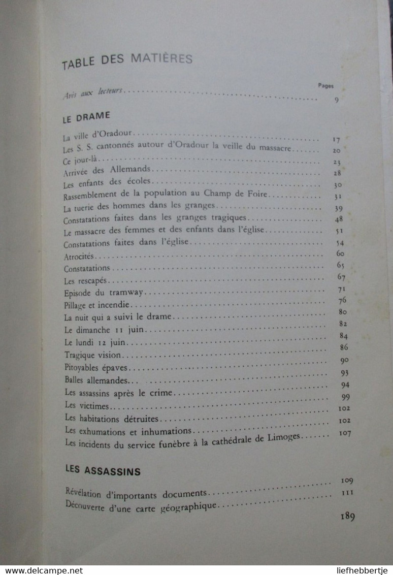 Oradour-sur-Glane - Vision D'épouvante - Par G. Pauchou Et P. Masfrand - 1970 - War 1939-45