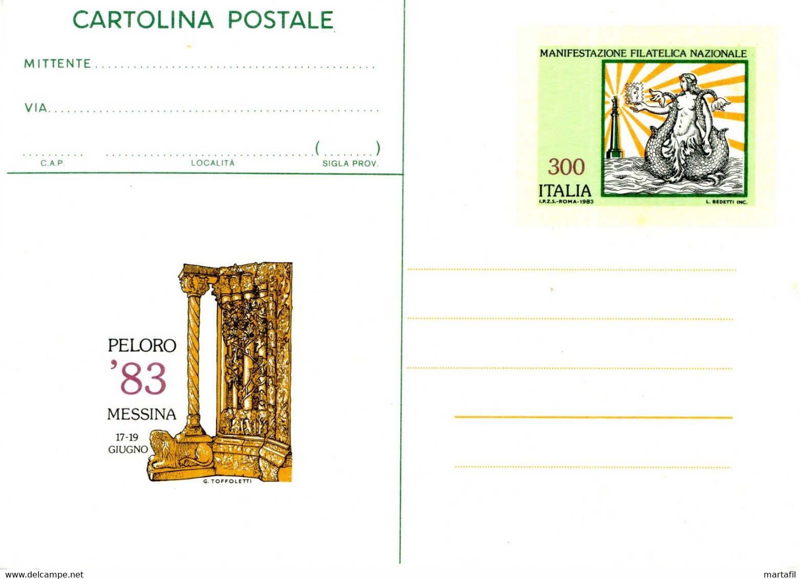 1983 Interi Postali C195 NUOVO Peloro 83 - Entiers Postaux
