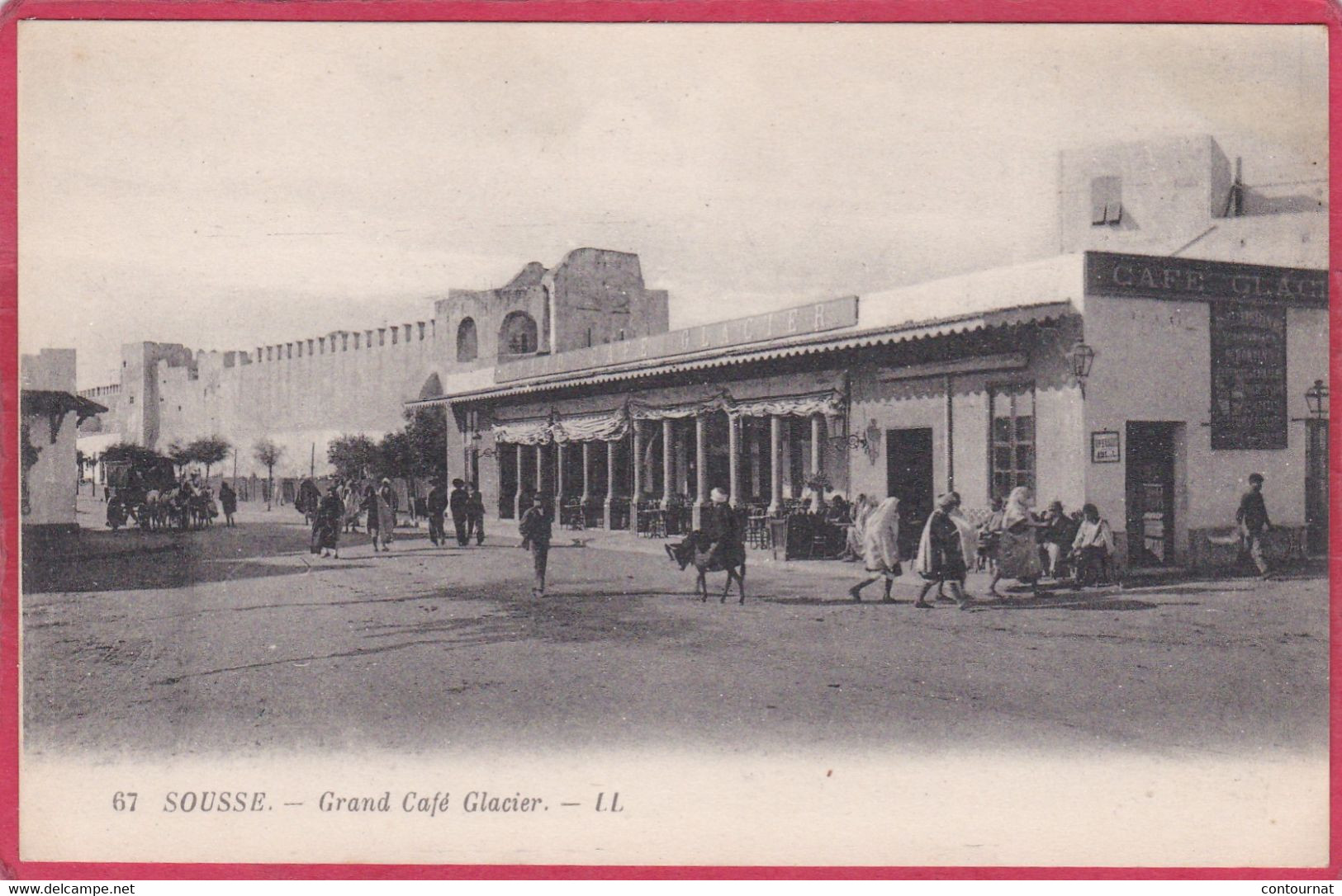 CPA  TUNISIE SOUSSE  Grand Café Glacier - Tunesië