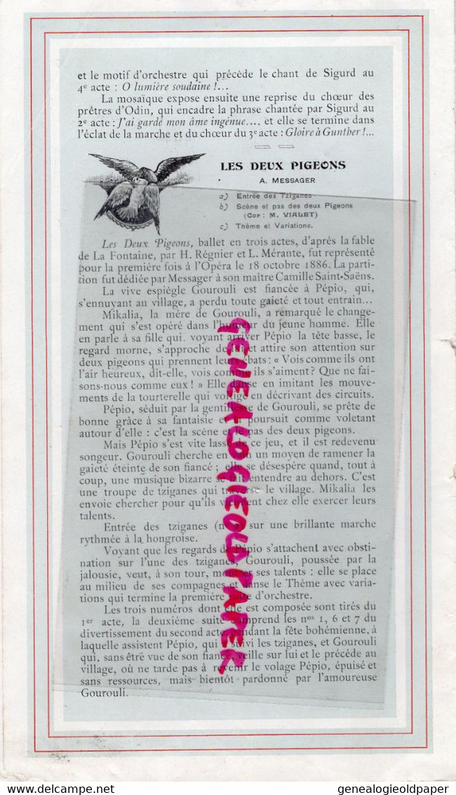 87- LIMOGES- RARE PROGRAMME VISITE POINCARE-1913-CHAMP DE JUILLET-MUSIQUE GARDE REPUBLICAINE-MLLE TROHANOWA-DESLYS-OPERA