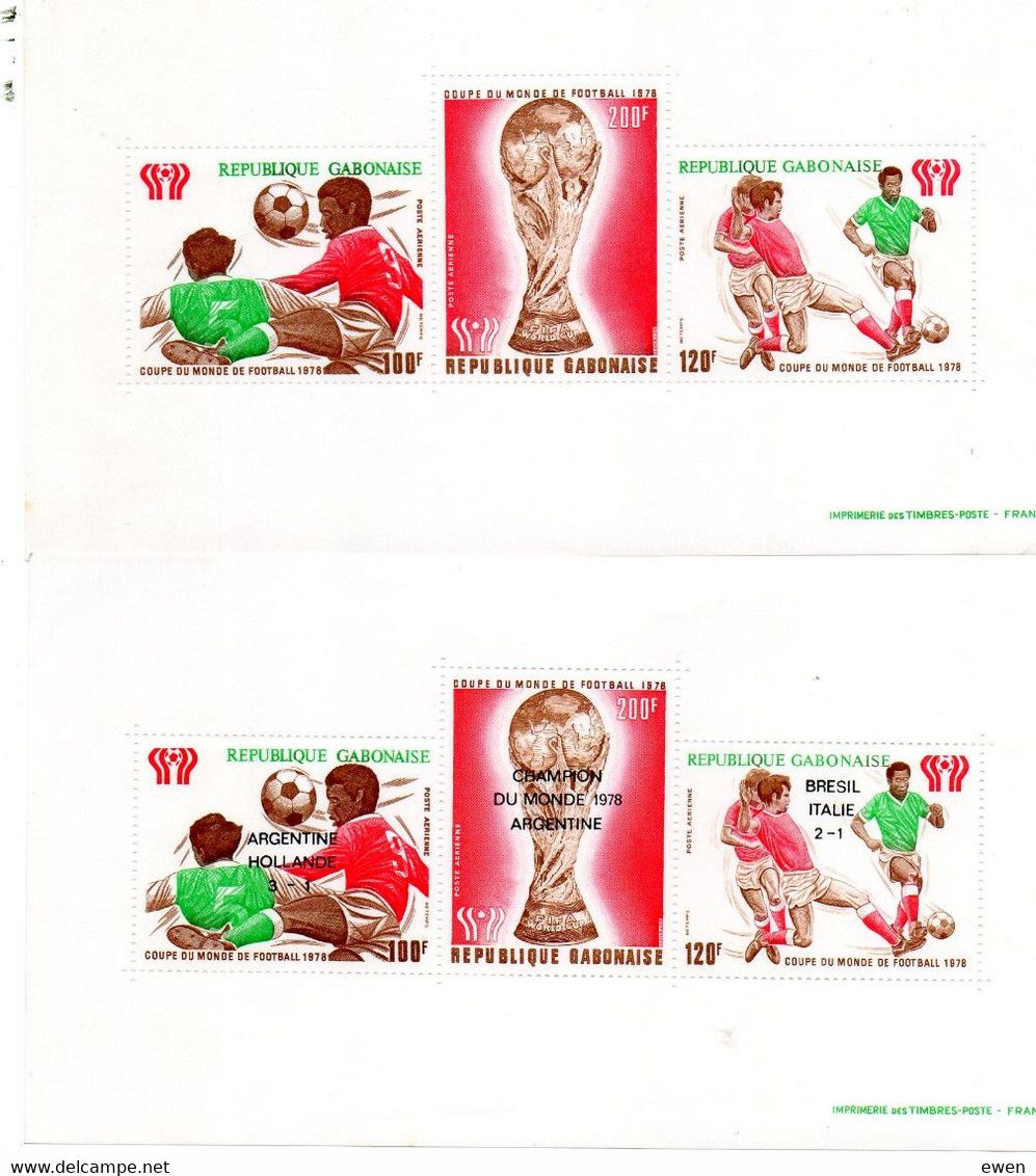 Gabon. Bloc Feuillet N° 30-31. Neuf Sans Charnière.Coupe Du Monde Football 1978 - Gabun (1960-...)