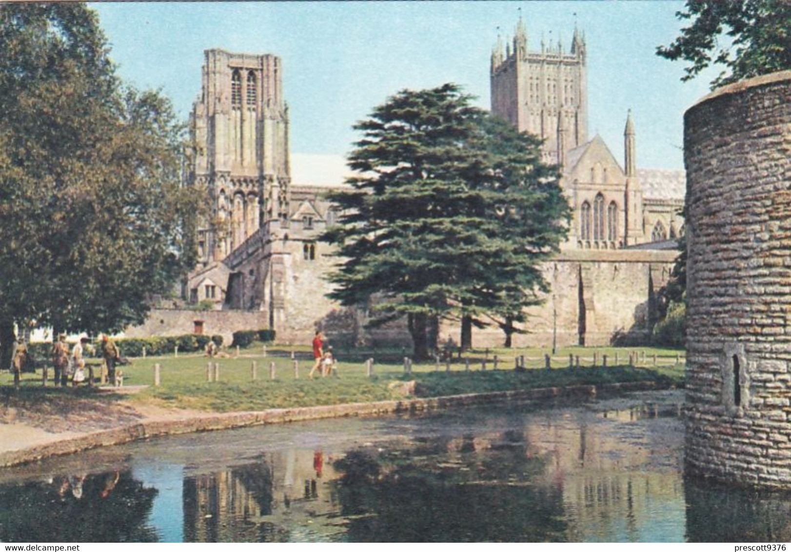 Bishops Palace, Wells - Unused Postcard - Somerset - J Arthur Dixon - Wells
