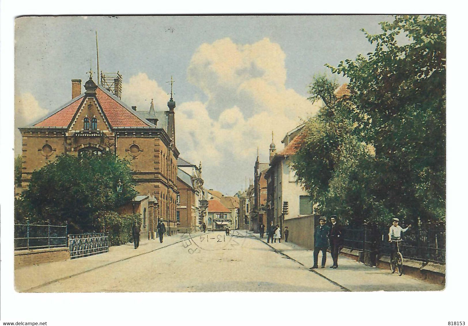 Geldern  Bahnhofstrasse U. Kaiserl. Postamt  1918   BELGIE LEGERPOSTERIJ - Geldern