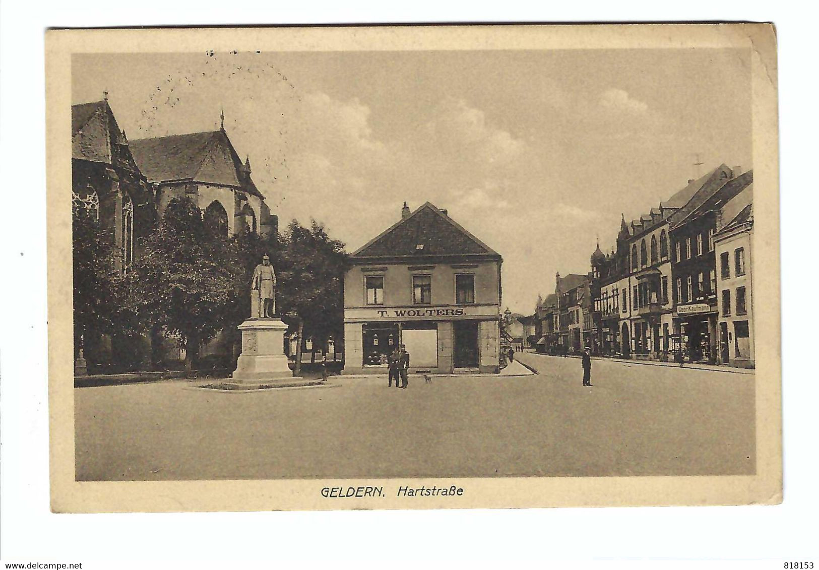 GELDERN   Hartstrasse   1918   BELGIE LEGERPOSTERIJ - Geldern