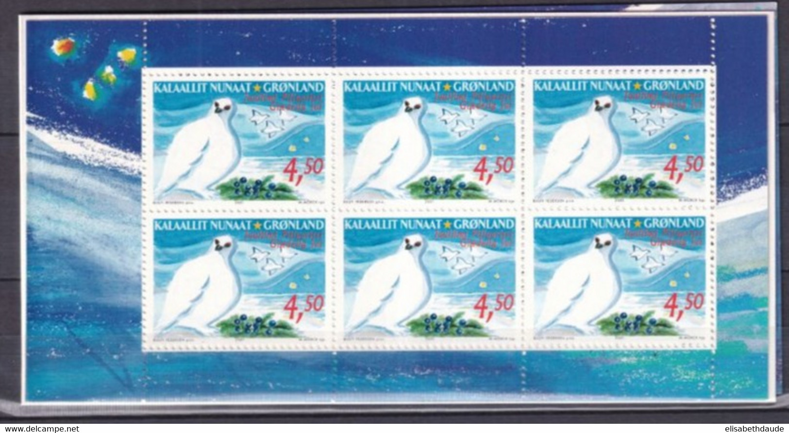 GROENLAND - 2001 - CARNET ! - YVERT N° C353 ** MNH - COTE = 22.5 EUR - NOEL / OISEAUX - Markenheftchen