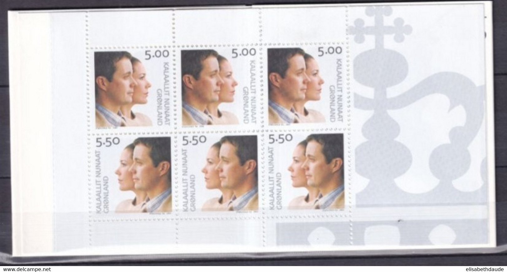 GROENLAND - 2004 - CARNET ! - YVERT N° C399 ** MNH - COTE = 30 EUR - MARIAGE PRINCIER - Postzegelboekjes