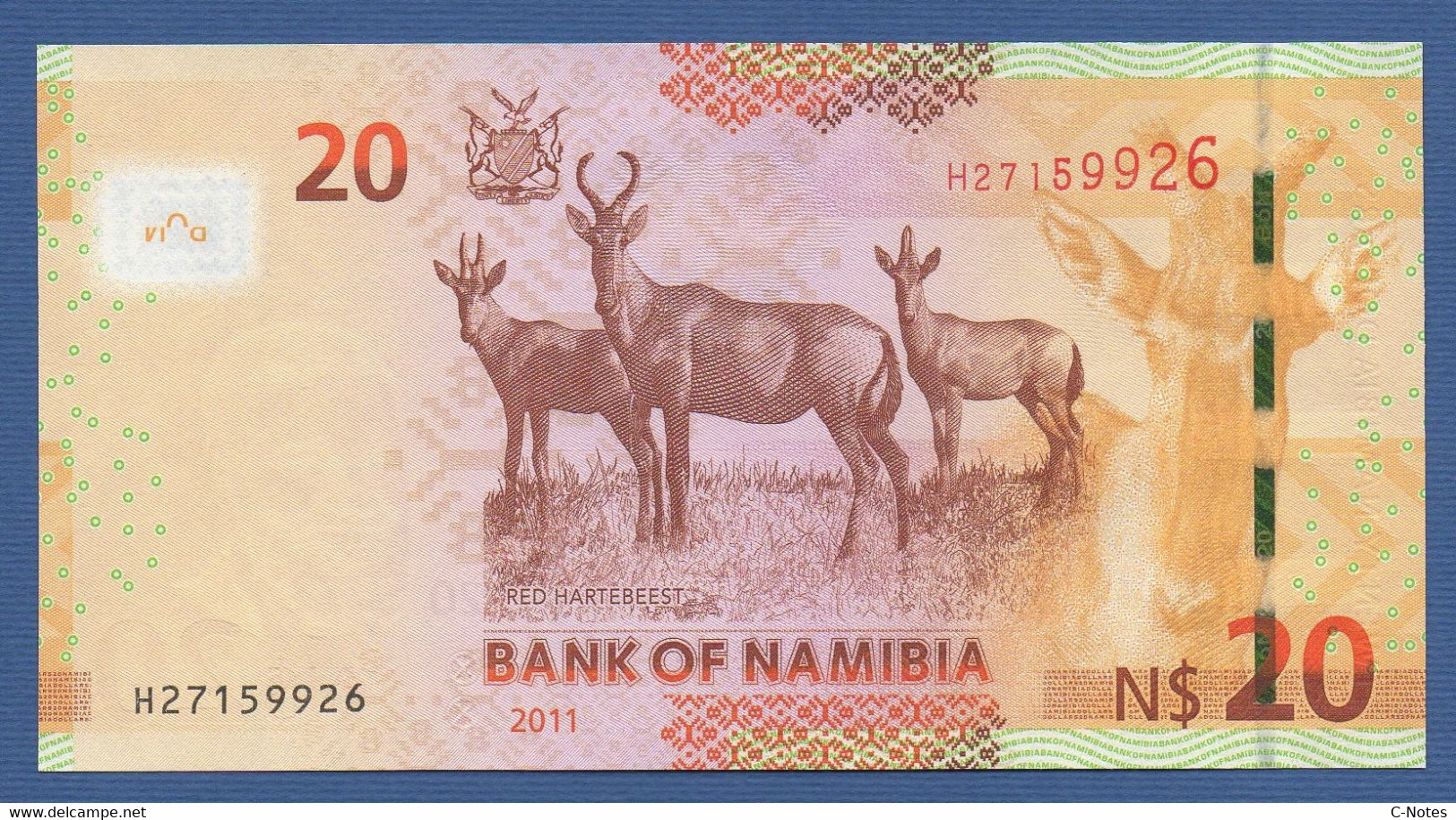 NAMIBIA - P.12a – 20 Namibia Dollars 2011 UNC Serie H 27159926 - Namibie