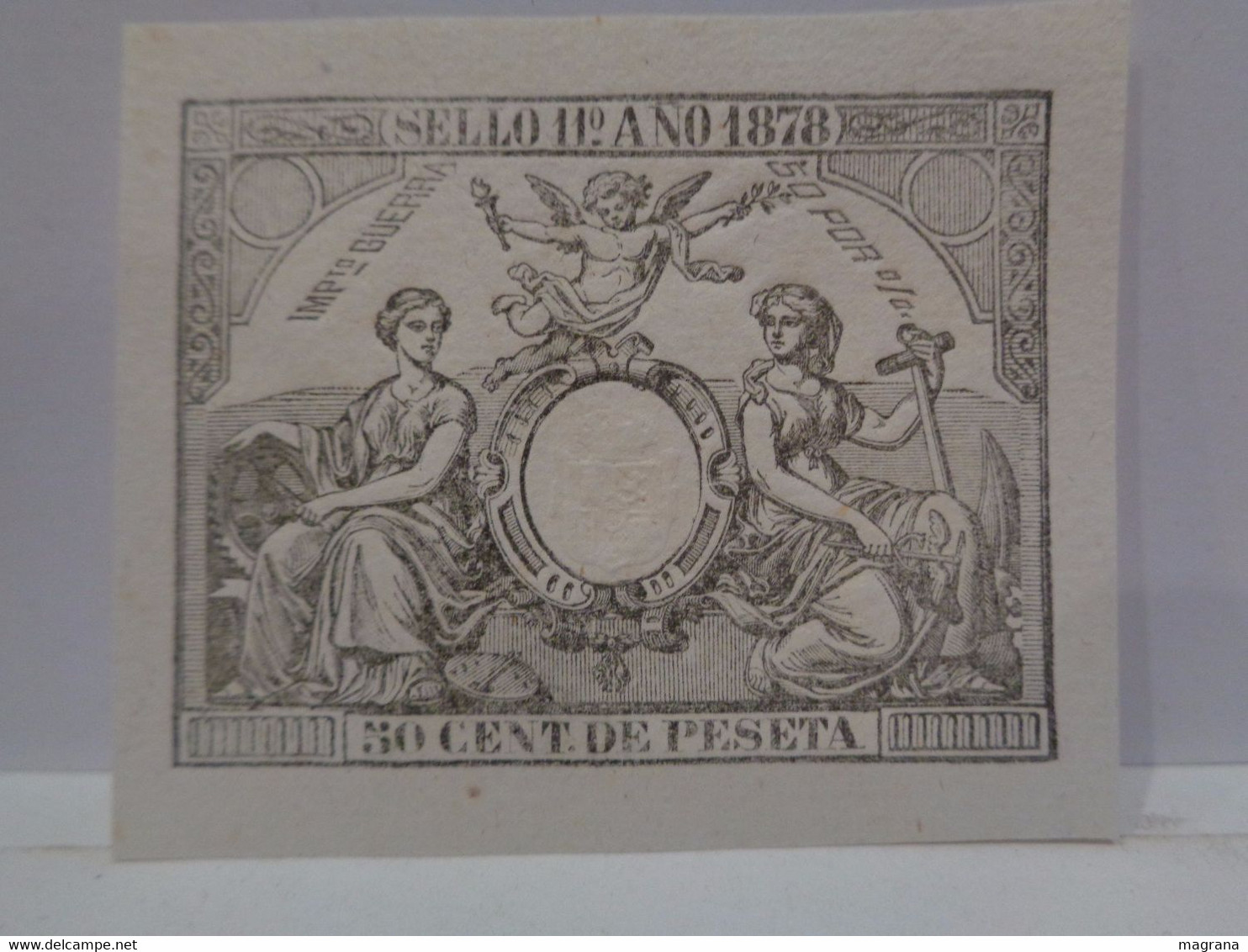 Sello 11º. Año 1878. 50 Cent De Peseta. España. - Sonstige & Ohne Zuordnung