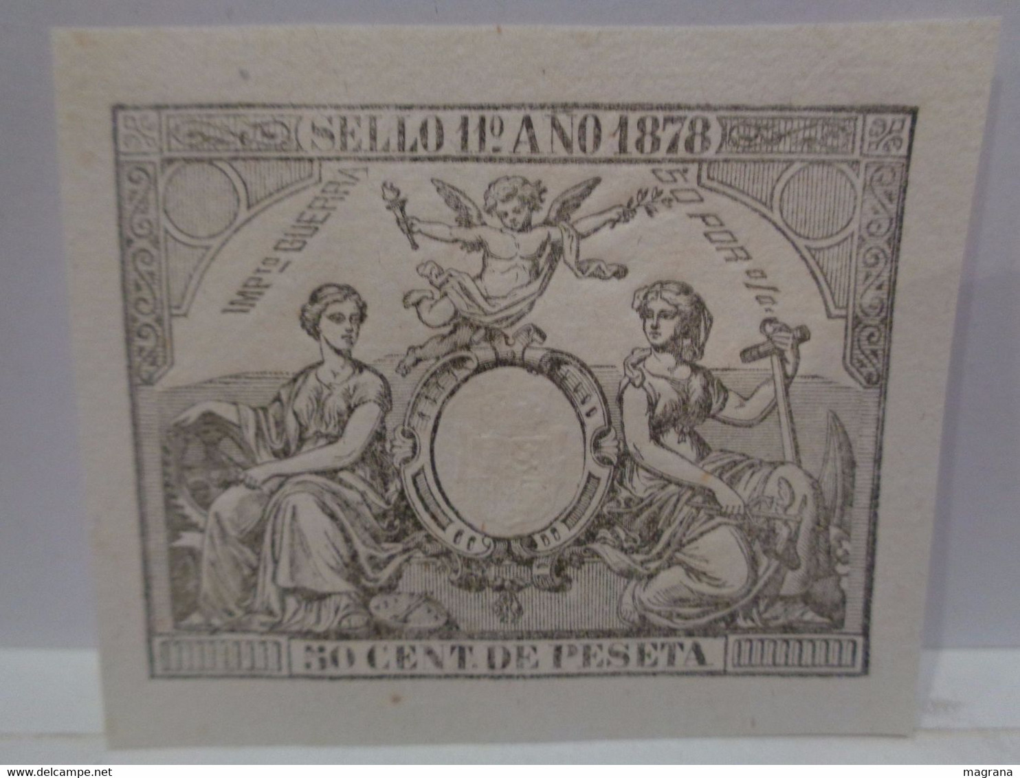 Sello 11º. Año 1878. 50 Cent De Peseta. España. - Otros & Sin Clasificación