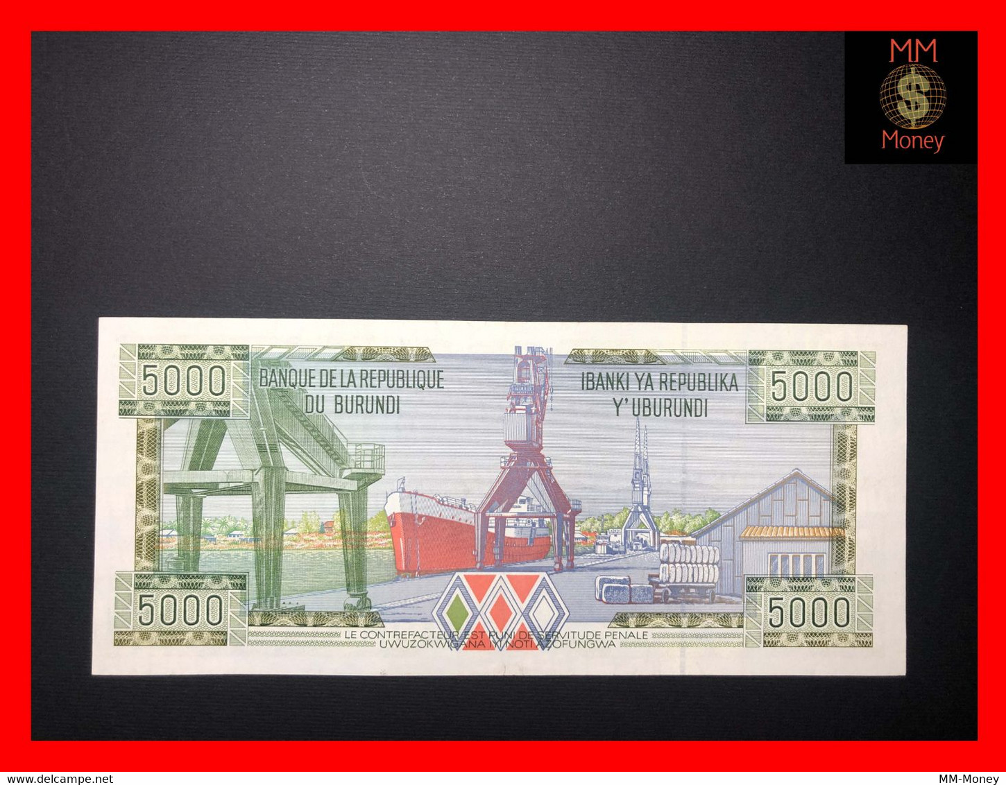 BURUNDI 5.000 5000 Francs  5.2.1997  P. 40  "scarce Note"   Little Cut     XF - Burundi