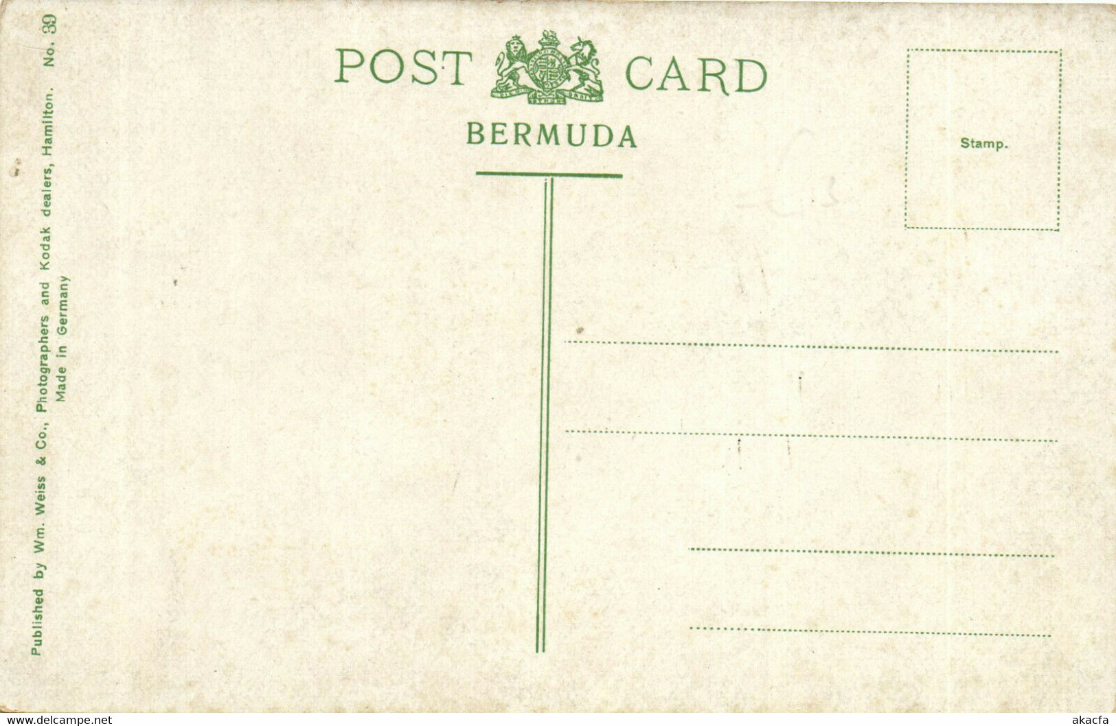 PC BERMUDA, GOVERNMENT HOUSE, Vintage Postcard (b29267) - Bermudes