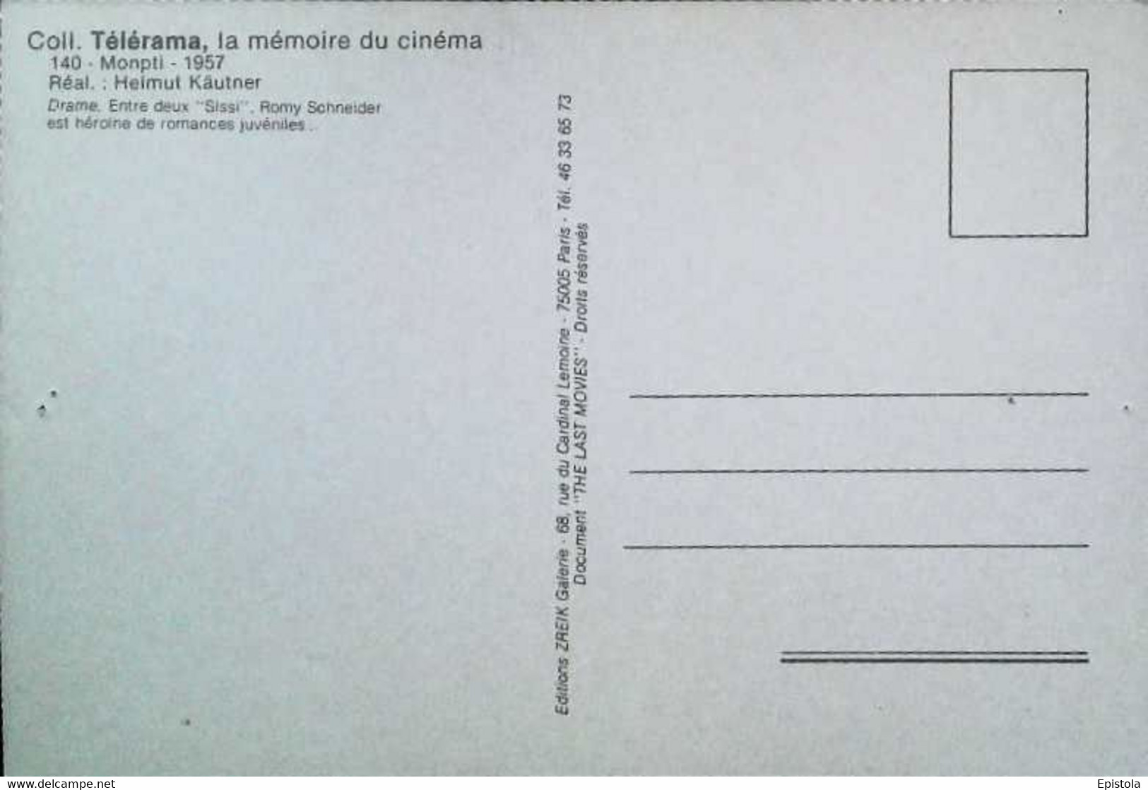 ► CPSM  Carte Affiche De Cinéma  Monpti Romy Schneider - Affiches Sur Carte